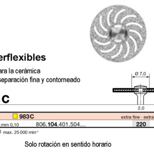 Disco de Diamante con Perforaciones Curvas