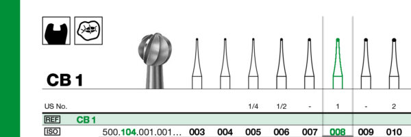 Fresa de Tungsteno Pieza de Mano Nº 8